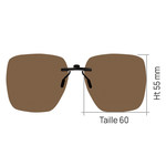 Clip on solaire universel marron cat.3 polarisant